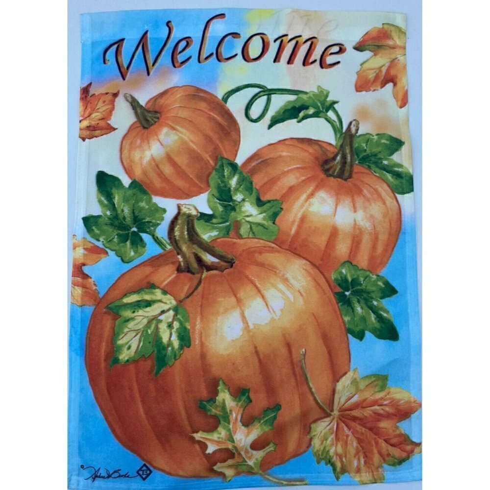Toland Garden Art Flag 12”‎ x 15.5” Pumpkins